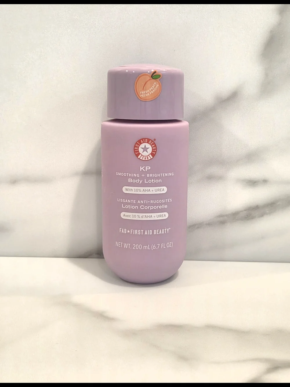 First Aid Beauty KP Smoothing + Brightening Body Lotion Fresh Peach 200ml - NEW